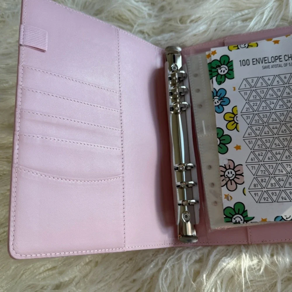 100 Envelope Savings Challenge Binder $5050 Money Budget Planner Pink New